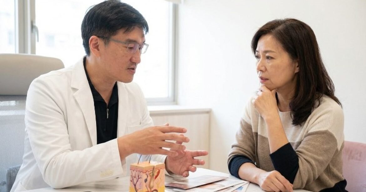 圓禿影響社交生活的圖片說明，展現患者在聚會中的不安與困惑。